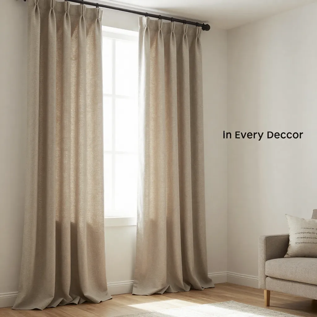 Cozy home interior with styled window treatments