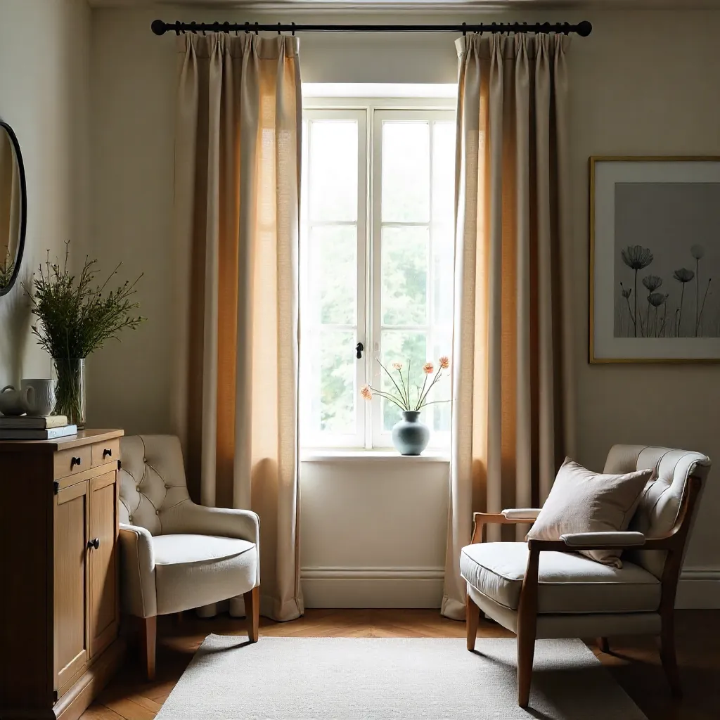 Contemporary client space with modern window treatments