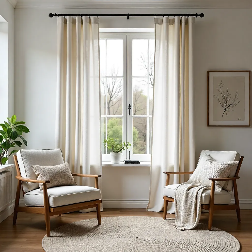 Traditional home with classic curtain installation